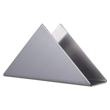 

Triangle Napkin Holder Stainless Steel Decorative Paper Cocktail Napkin Dispenser Organizer for Kitchen Countertops, Dinner Tabl