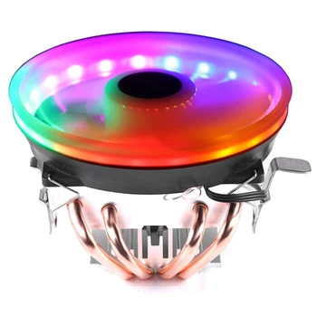 

4Pin 4 Heatpipe PC Cooling Fan RGB LED CPU Cooler Heatsink For LGA/775/115X/1366/AM4/AM3/AM2+/AM2/2011