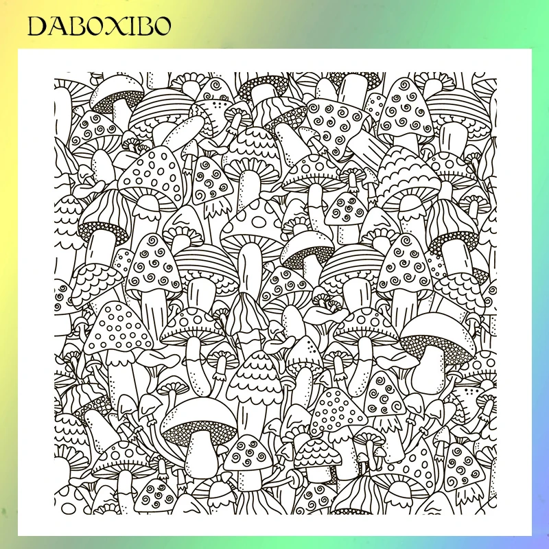 DABOXIBO Mushrooms Clear Stamps For DIY Scrapbooking/Card Making/Photo Album Silicone Decorative Crafts 13X13 | Дом и сад