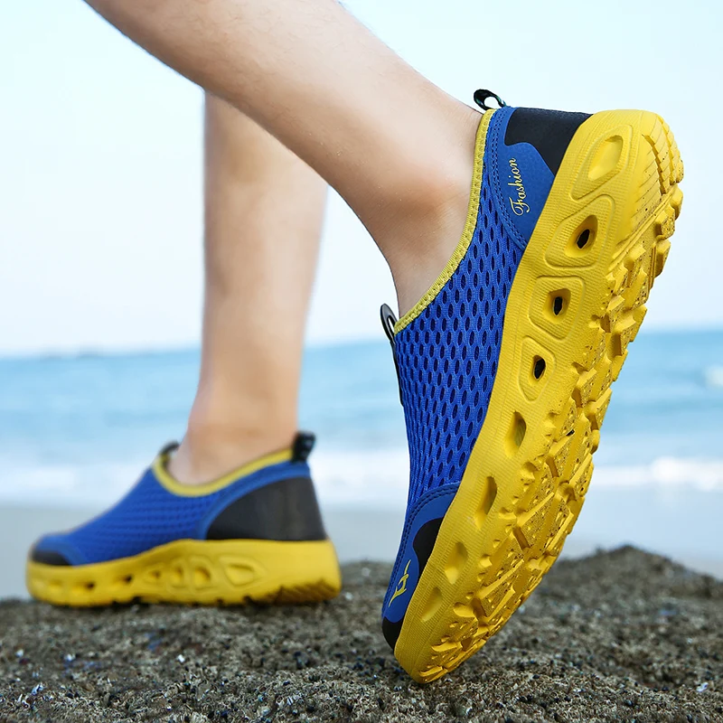 Дышащая Спортивная обувь для пляжа; быстросохнущая спортивная обувь для бассейна; пляжные кроссовки; тапочки; обувь для походов и рыбалки; Новинка