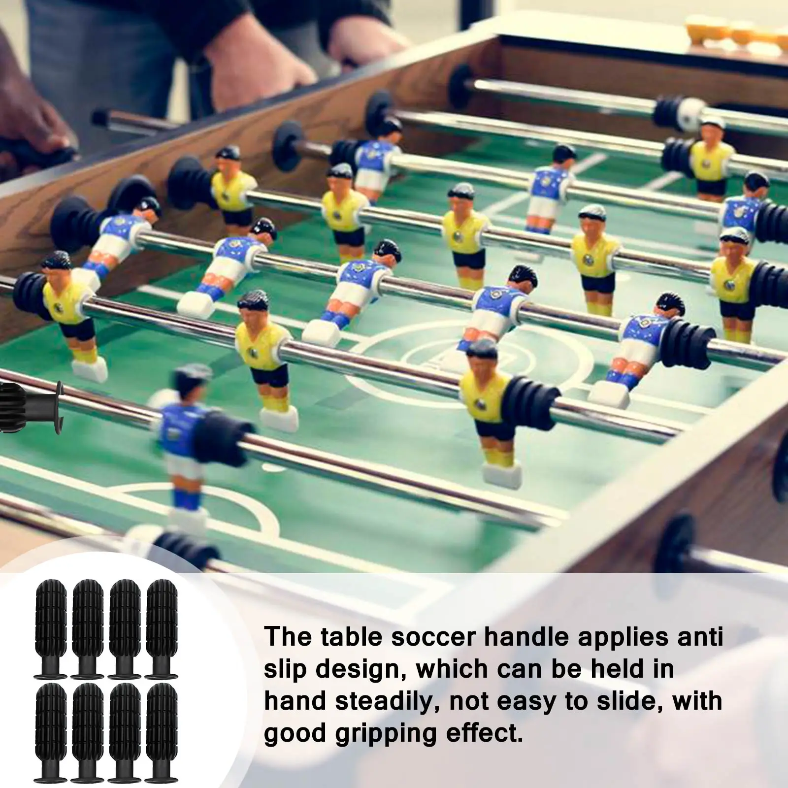 8pcs Table Soccer Plastic Handle Grip Set Kid Children Foosball Replacement Part 