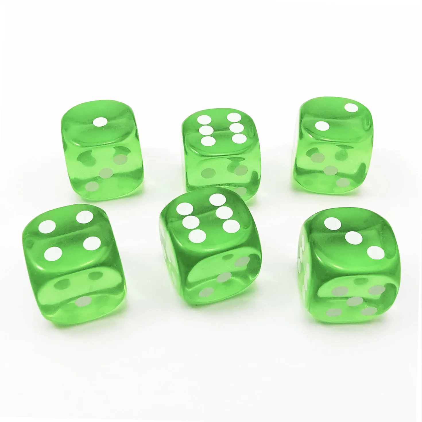 14.5MM Printing Precision Dice Translucent Colors 0.57inch 6pcs Set
