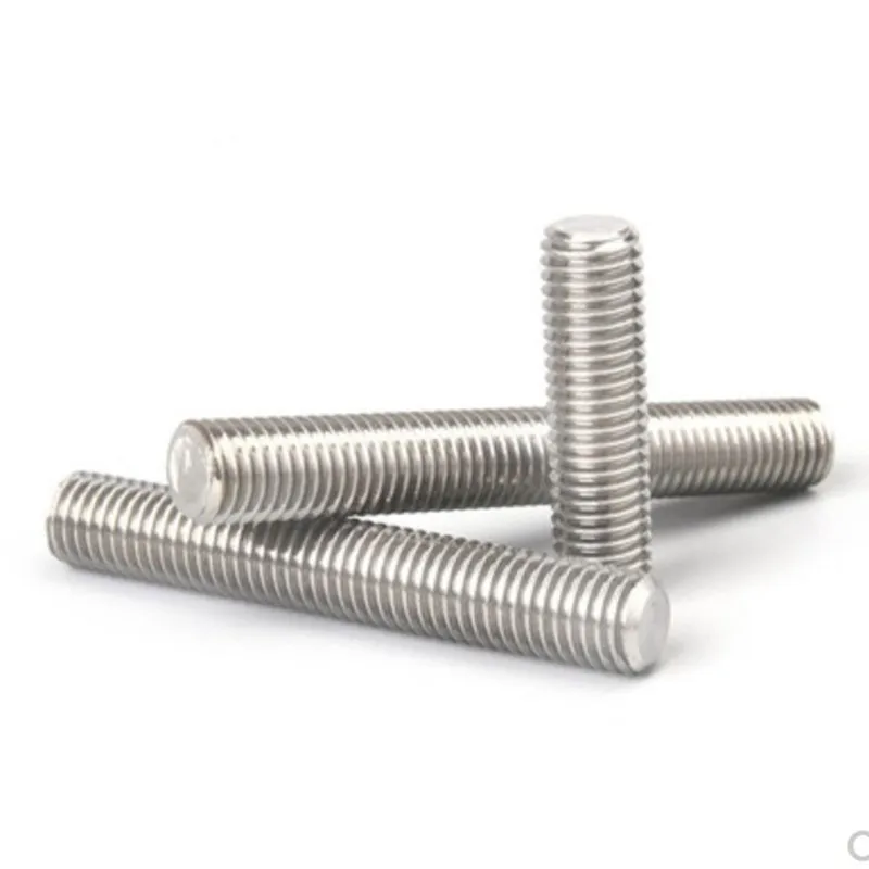 304 스테인리스 스틸 완전 나사산 로드 패스너 실버 톤, M2, 2.5, 3, 4, 5, 6, 8, 10, 12x250mm, 2-5 개, 무료 배송