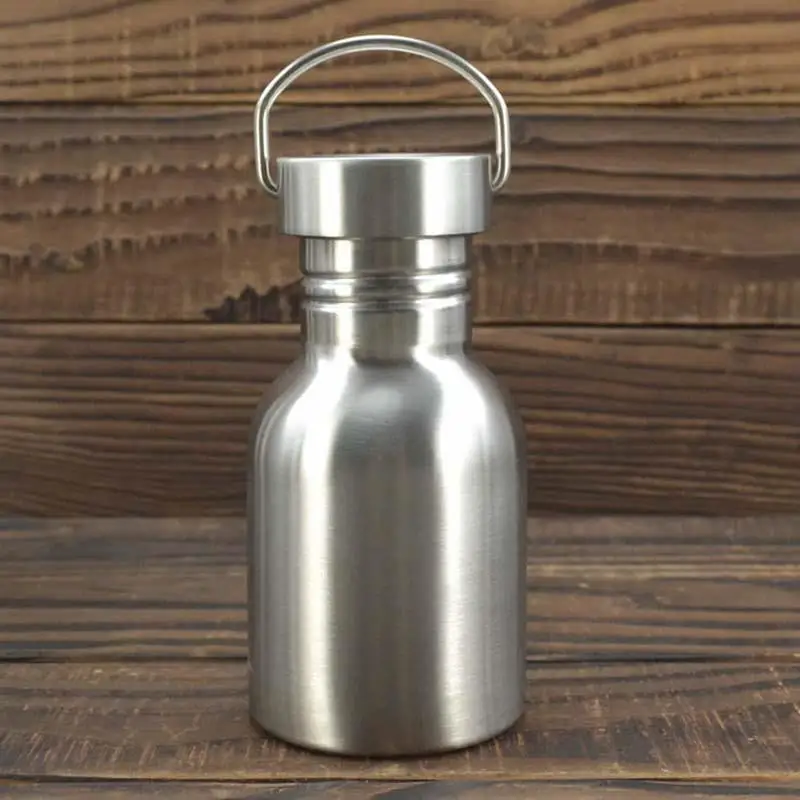 350Ml Кемпинг из нержавеющей стали открытый бутылка для воды Тренажерный зал бутылка для воды путешествия высокое качество упражнения бутылка - Цвет: 350Ml