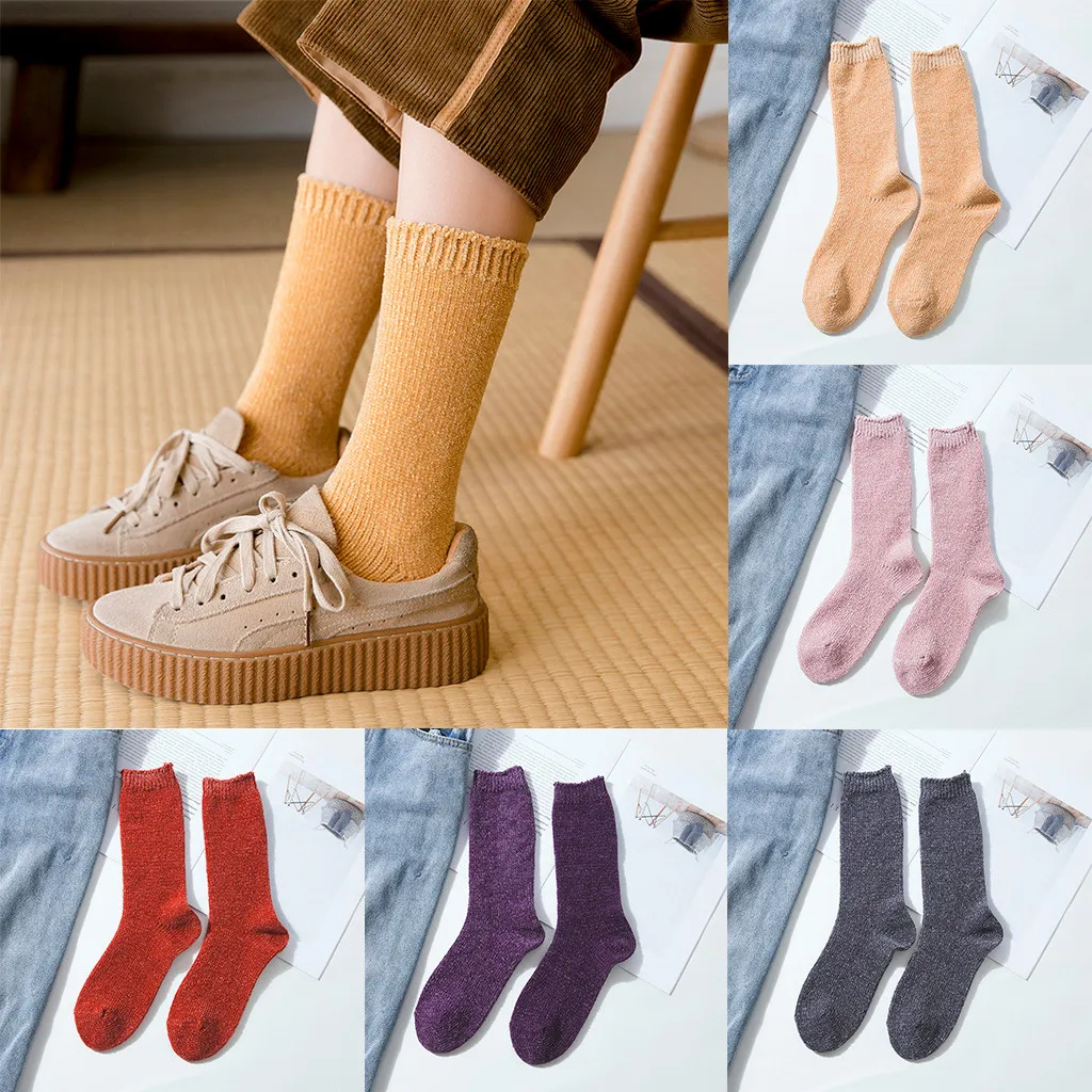 5 пар женских бархатных снежных носков средней длины с жемчужинами женские модные теплые носки