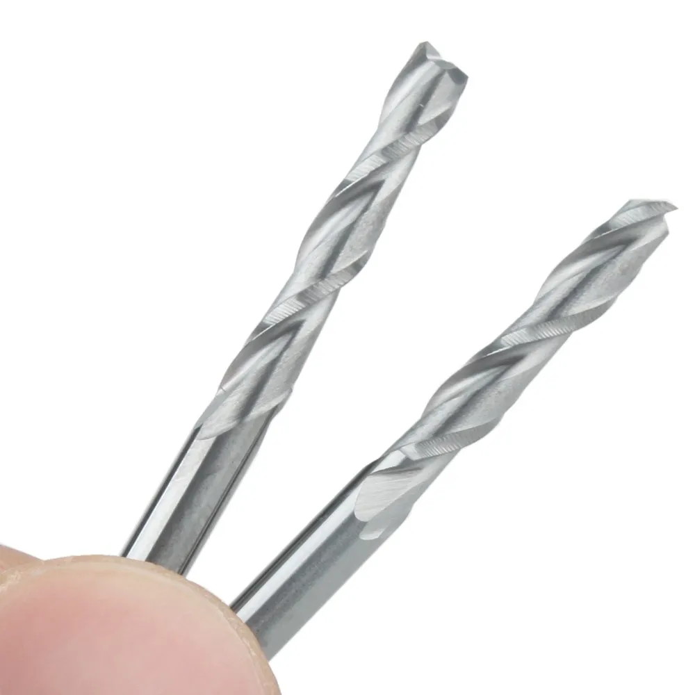 

10Pcs 3.175x17mm Two Flutes End Mill Bits,Cutting Tools,Carbide Tools, Woodworking Tools,CNC Router Bits