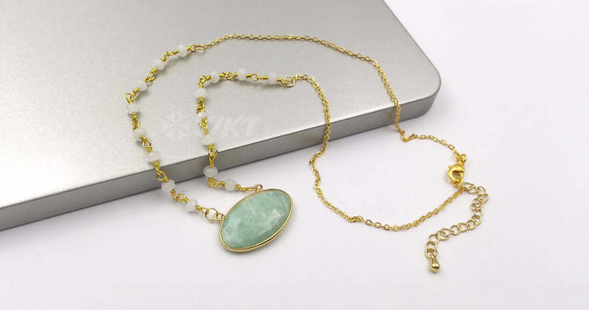 WT-N1168 капли воды форма натуральная бирюза камень ожерелье из круглых бусин Шарм женщин Мода ожерелье, золото, Ювелирное Украшение