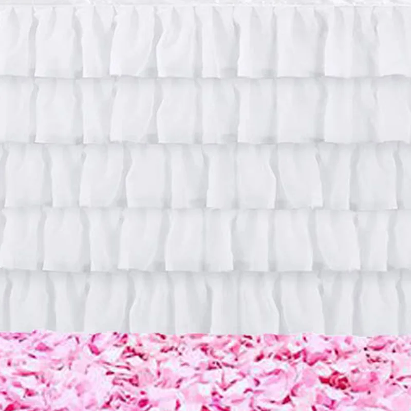 Table Skirt Table Cloth for Rectangle or Round Table,Tulle Table Skirting for Wedding,Birthday,Baby Shower,Party&Home Decoration