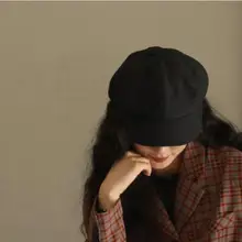 Японская восьмиугольная шляпа Женская Осенняя зимняя тонкая дышащая шляпа в британском ретро-стиле шляпа художника с модными кепками газетчика