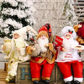

Merry Christmas Santa Claus Doll Decorations Christmas Decorations For Home Wedding Party Supplies Natal Kids Gift
