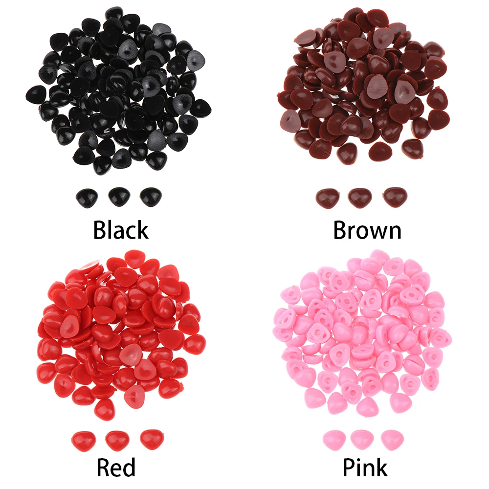 100pcs/bag Triangle Nose for DIY Doll Girl DIY Toys Bear Crafts Plastic Toy Safety Noses Crafts Making Puppet Accessories Parts 4