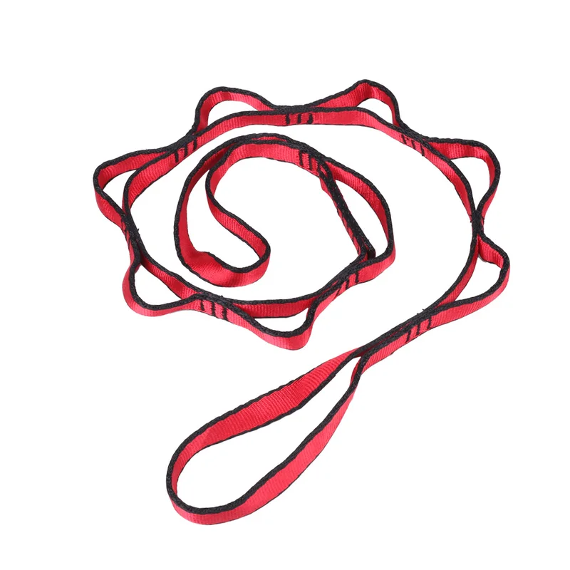 110*1.5 cm Multifunction Yoga Belts Stretch Daisy Chains Extension Strap Durable Adjustable for Outdoor Climbing/Swing/Hammock T