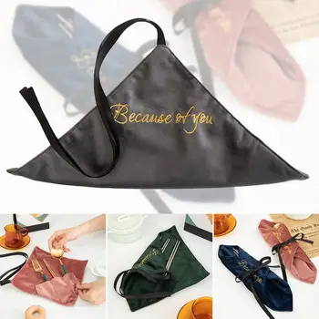 

Tableware beauty cosmetics makeup pencil storage bag cloth chopsticks straw spoon bag storage cloth tableware bag