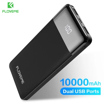

FLOVEME 10000mAh Power Bank Dual USB Powerbank 10000 mAh Poverbank Portable Phone External Battery Charger For Xiaomi Mi iPhone