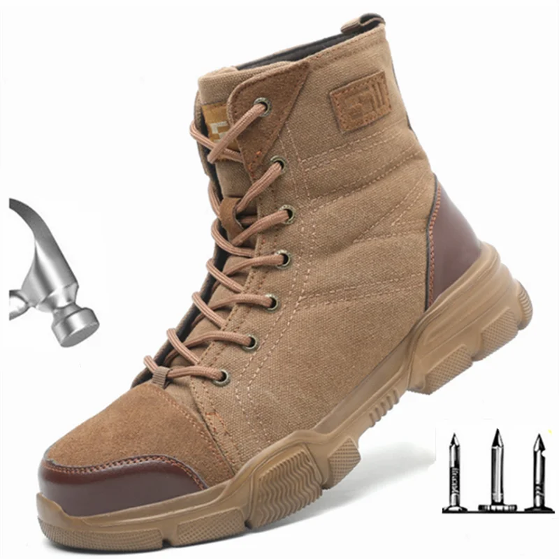 Winter Men Boots Steel Toe Cap Non slip 