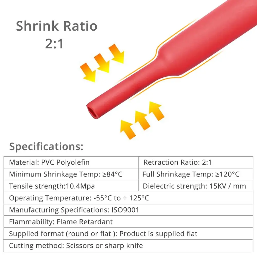 Proster 800 шт для термоусадочной трубки 2:1 ассортимент провода изоляции кабеля комплект отличное качество изготовления