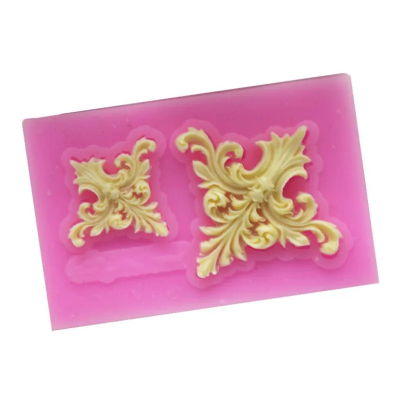 Kroon Barokke Stijl Siliconen Mal voor Cupcake Topper DIY Cake Fondant Bakken Biscuit Tray 3D Chocolade Harde Snoepjes Drop Lijm Decor Tool