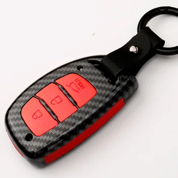 

ABS Silica Gel Car Key Case Cover Protection For Hyundai iX20 I30 IX35 I40 Ix25 Tucson Verna Sonata Car Keyring Covers