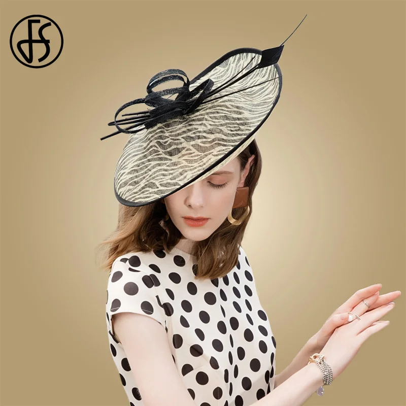 ladies black and white wedding hats