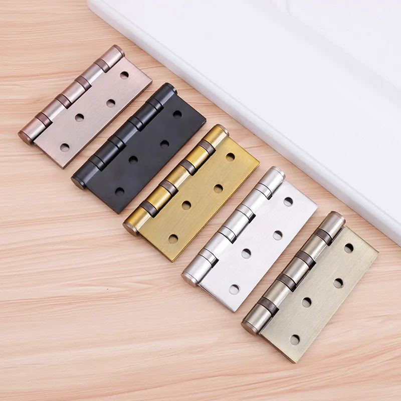 Stainless Steel Mute Flat Hinge Door Loose-Leaf 4 Inch Hinge Home Decoration Door And Window Folding Accessories 1PC