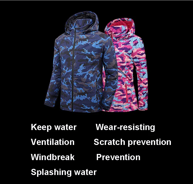 Waterproof Men's Hiking Jackets Windproof Keep WarmOutdoor Jackets Men's Windbreakers Hiking Clothing Fishing Hunting Jackets