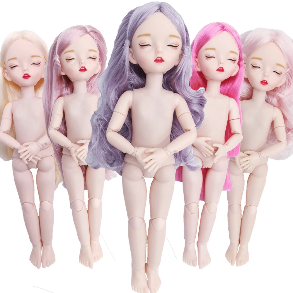 

30cm Bjd Doll 1/6 22 Movable Joints 3D Eyes Open/closed Princess Baby Plastic Nude Body Fashion Dolls Toys for Girls Gift DIY