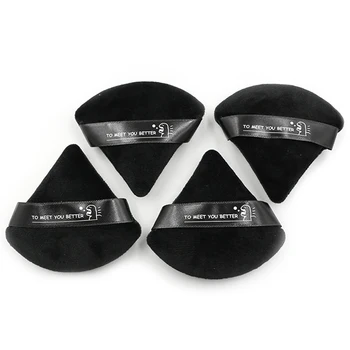 

Mini Cotton Soft Black White Triangle Velvet Powder Cosmetic Puffs Makeup sponge Dry Make up tools for Face Beauty tool