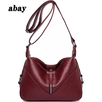 

Soft leather Women Messenger bag casual women's shoulder Crossbody bag female handbag Black bolsa feminina girl bag