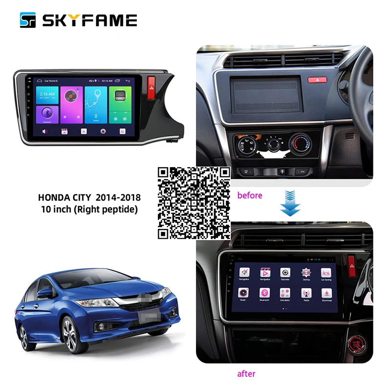 SKYFAME 4G+64G Car Radio Stereo For 