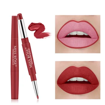 

Non-stick Cup Long Lasting Lipstick 2 In 1 Moisturizing Waterproof Lipliner Pencil Women Charm Lip Nude Makeup Cosmetics TSLM2