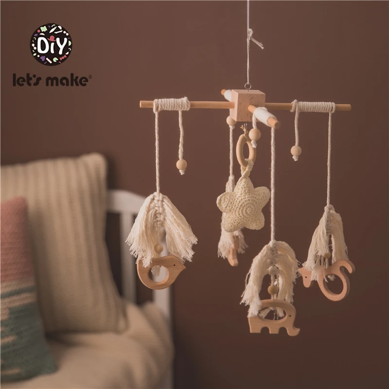 

Let's Make Baby Rattles Bracket Carousel/Starfish Baby Rattles Crib Mobiles Toy Bed Bell Toy Holder Wind-up Baby Developing Toys