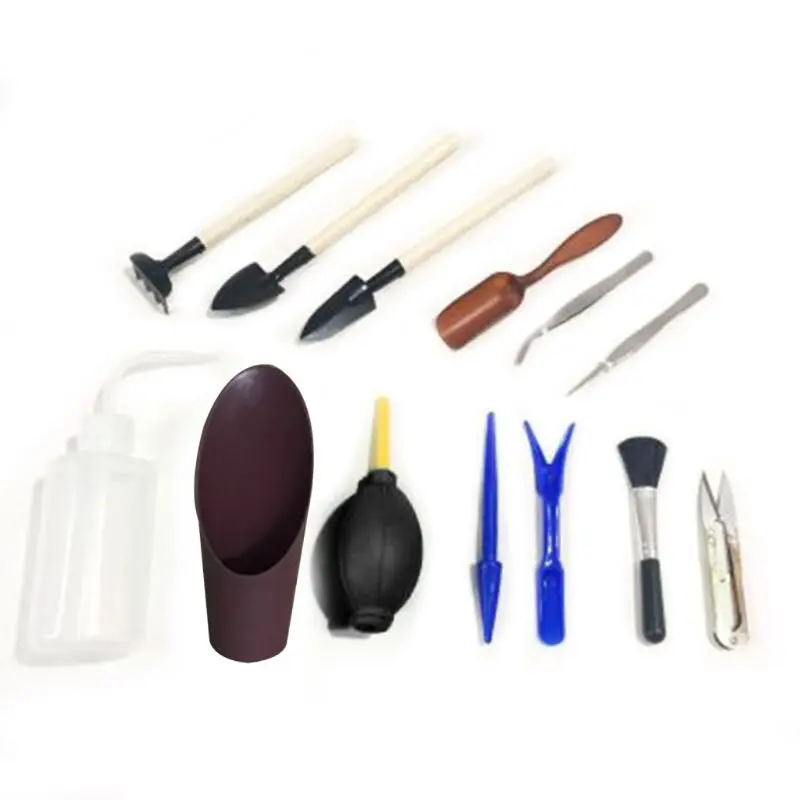 

13Pcs Mini Garden Planting Transplanting Hand Tools Succulent Miniature Gardening Tool Set Household Accessory