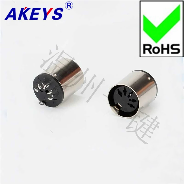 

4 PCS DSCT-5-07m keyboard large D-head plug DIN socket S terminal 5 pins 5 cores socket 5P master