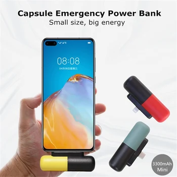 ポータブルカプセル電源銀行 3300 の 1900mah 11 プロマックスサムスン注 10 xiaomi huawei社oneplusバックアップバッテリ充電器