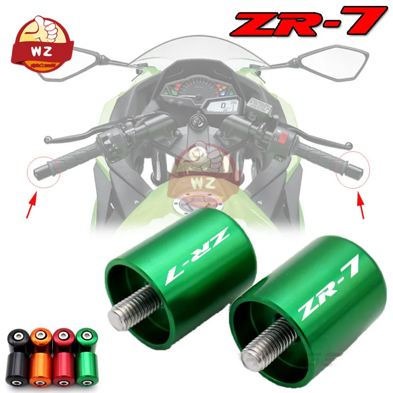 Motorcycle For Kawasaki Ninja ZR-7 ZR 750 ZR750 Accessories CNC Handlebar End Cap Grip | Автомобили и мотоциклы