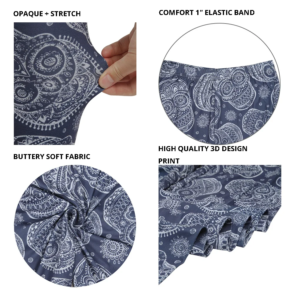 sugar skull printed leggings for women  (7)