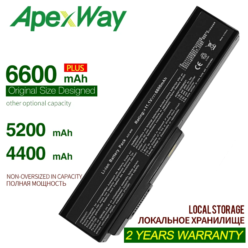 Смартфон ApexWay Аккумулятор для ноутбука Asus N61 N61J N61Jq N61V N61Vg N61Ja N61JV N53 M50 M50s