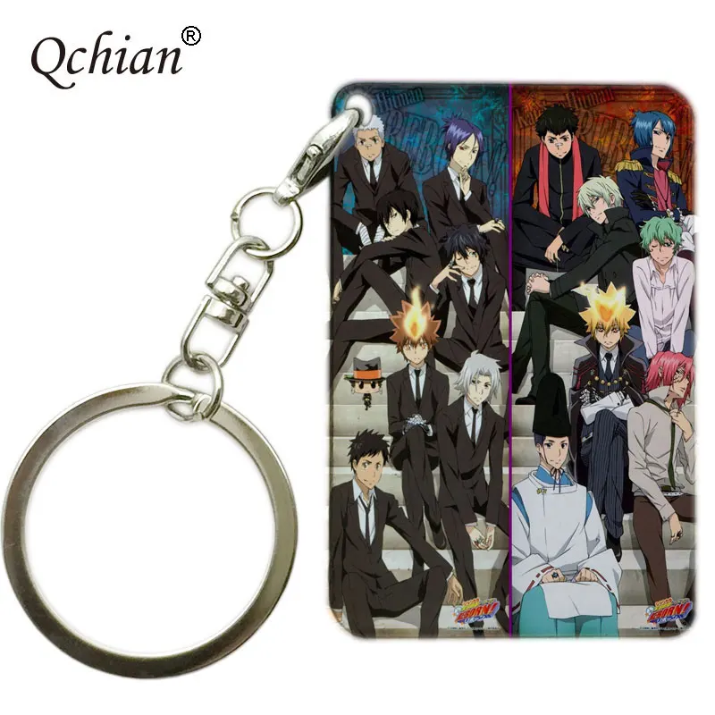 Аниме HitmanReborn брелок для мужчин HITMAN REBORN цепочки ключей кольцо Круглые безделушки