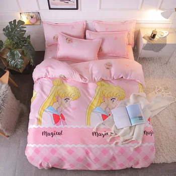 

Cartoon Style Kids Bedding Set King Size Duvet Cover Sets ropa de cama Double Bed Linen Queen Size Bed Sheet Set