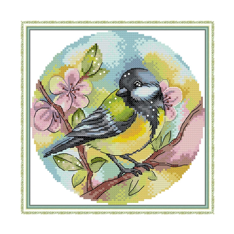 Набор для вышивки крестиком Blue tit 11ST 14ct вышивка DMC с рисунком ручная работа товары