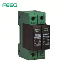 FEEO DC SPD 2P 600V 20KA~ 40KA TUV din-рейка солнечное наружное устройство защиты от перенапряжения