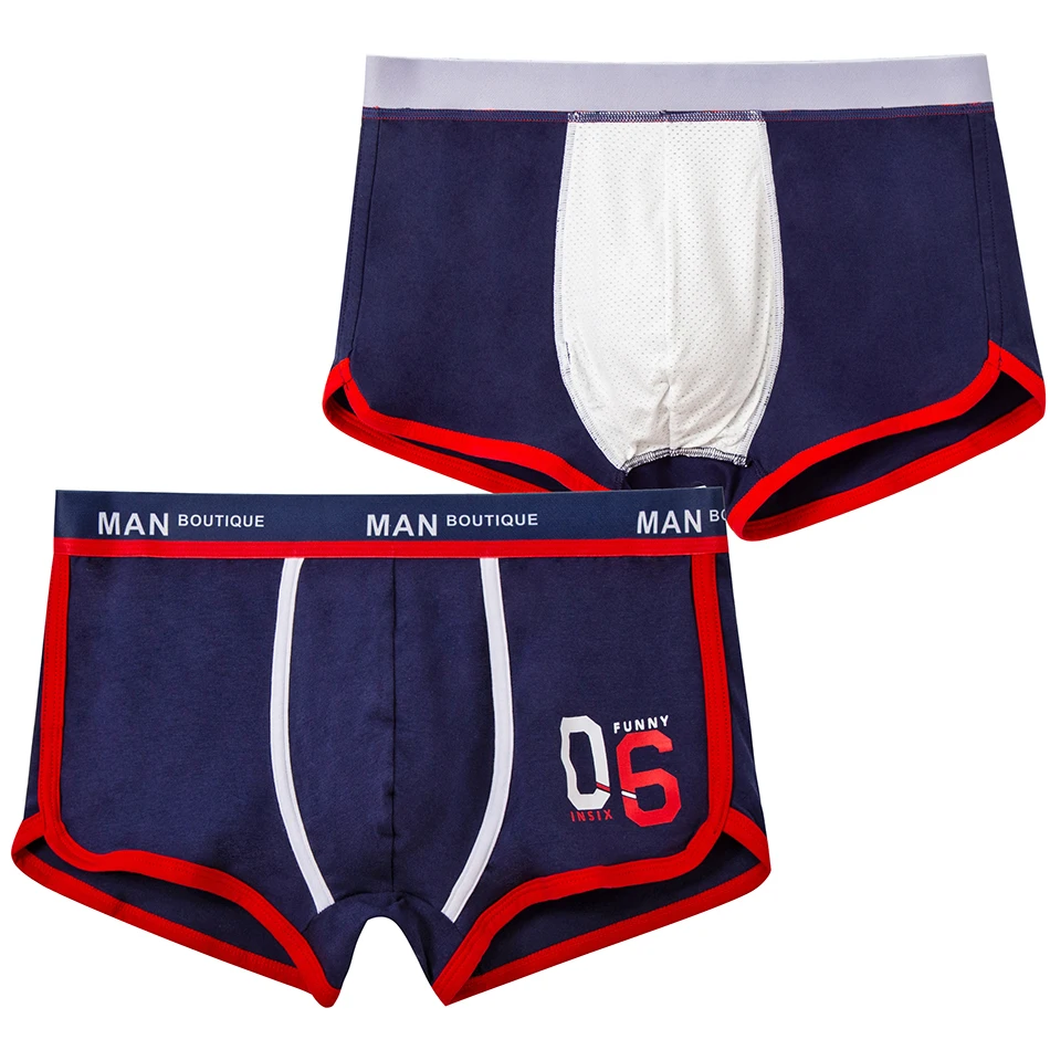 3 pcs/lot New Men's Boxers Comfortable Cotton Personalized Sports Digital Underwear Running Exercise Fitness Breathable Shorts