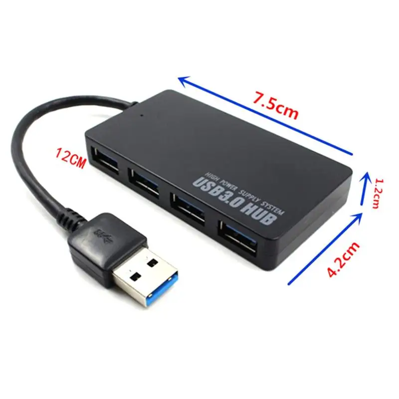 4 порта USB 3 0 разделитель концентратор для компьютера ноутбука ПК планшета