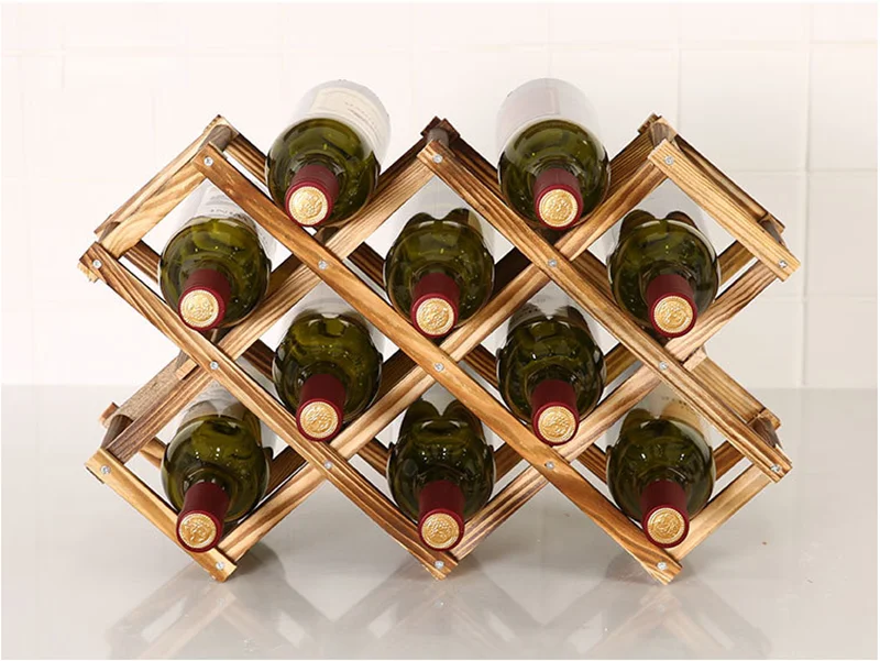 מעמדי בקבוקים קלאסיים מעץ