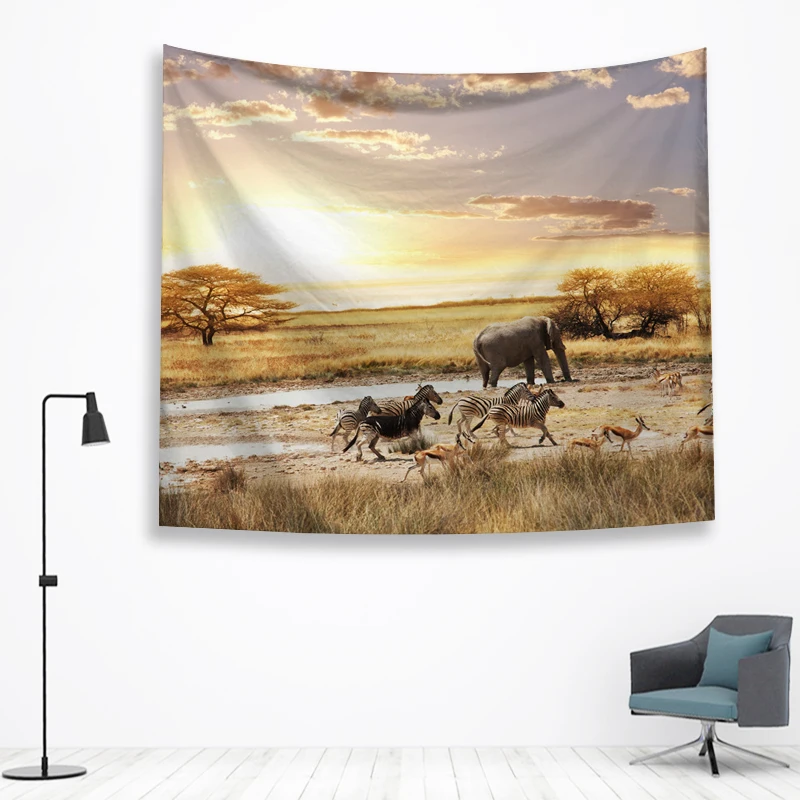 Дикие животные стены Ttapestry висячие украшения богемный пляжный коврик дом Декор общежития МАНДАЛА ГОБЕЛЕН колдовство хиппи