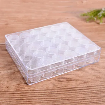 

30 Pcs Storage Box Transparent Plastic Travel Case 30 Bottles for Beads Accessories Mask Cream Plaster Large Capacity