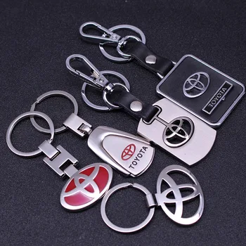 

Carving car styling key ring pendant accessories For Toyota camry chr corolla rav4 yaris prius car keychain key chain key ring