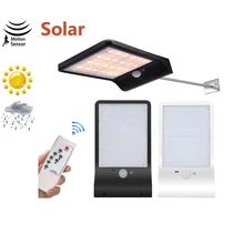 Дистанционный 48 Светодиодный светильник на солнечной батарее с датчиком движения, садовый солнечный светильник, уличный светильник, настенный светильник для двора, для безопасности, Ночной светильник, настенный Полюс