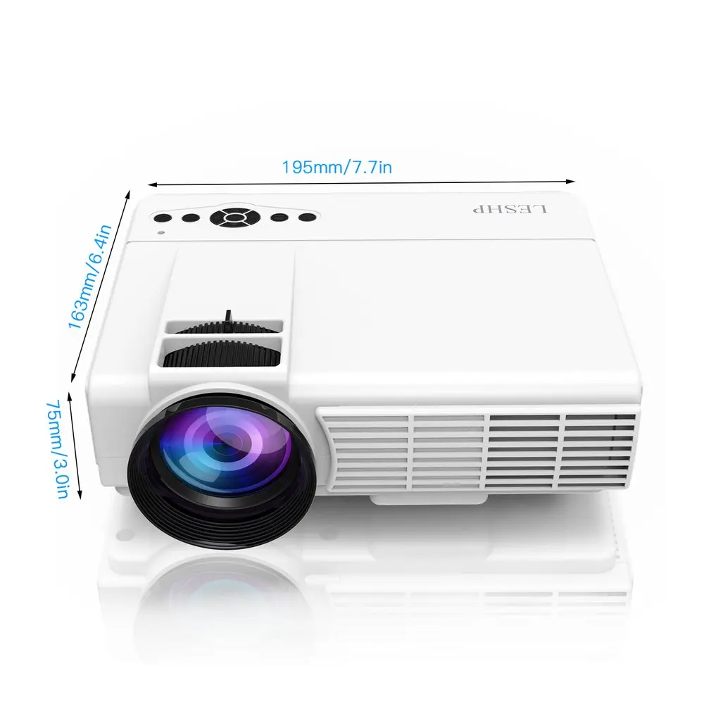 Q5 LED Projector 800*480 Pixel 1200LM Mini Home Theater Video Projector Home Cinema TV Laptops Smartphones