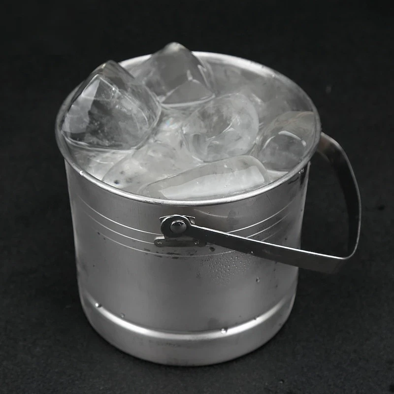 1.5L Stainless Steel Ice Bucket Wine Champagne with Strainer & Ice Tong